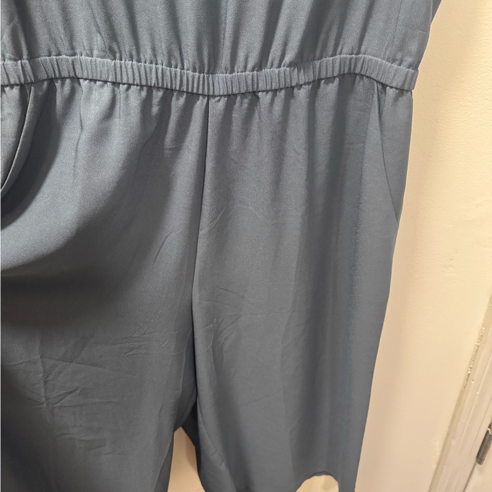 Steel Blue Ruffle Jumpsuit - Picture 3 of 5